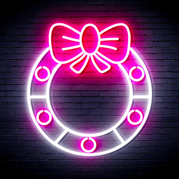 advpro-christmas-holly-ultra-bright-led-neon-sign-fnu0116 - White & Pink