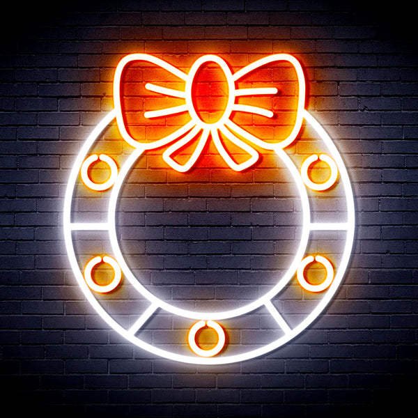 advpro-christmas-holly-ultra-bright-led-neon-sign-fnu0116 - White & Orange