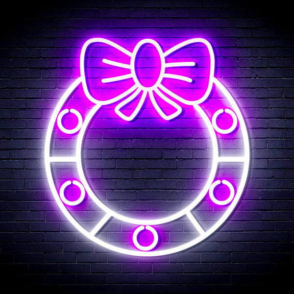 advpro-christmas-holly-ultra-bright-led-neon-sign-fnu0116 - White & Purple