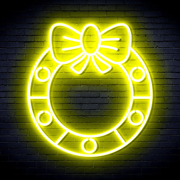 advpro-christmas-holly-ultra-bright-led-neon-sign-fnu0116 - Yellow