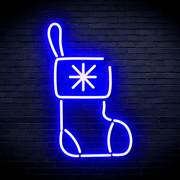 advpro-christmas-sock-ultra-bright-led-neon-sign-fnu0117 - Blue