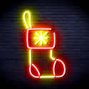 advpro-christmas-sock-ultra-bright-led-neon-sign-fnu0117 - Red & Yellow