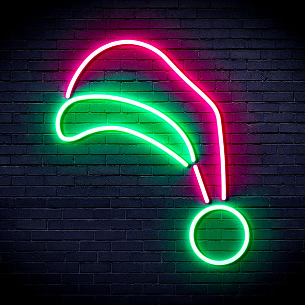 advpro-christmas-hat-ultra-bright-led-neon-sign-fnu0118 - Green & Pink