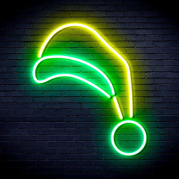 advpro-christmas-hat-ultra-bright-led-neon-sign-fnu0118 - Green & Yellow