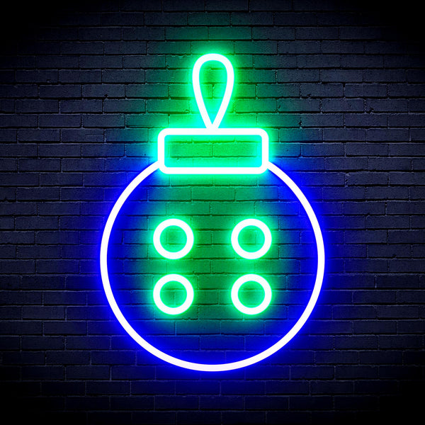 advpro-christmas-tree-ornament-ultra-bright-led-neon-sign-fnu0120 - Green & Blue