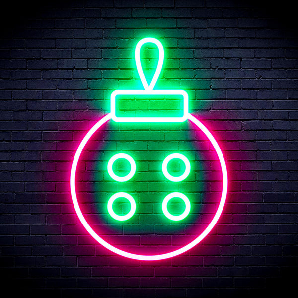 advpro-christmas-tree-ornament-ultra-bright-led-neon-sign-fnu0120 - Green & Pink