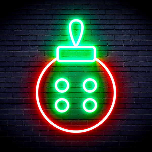 advpro-christmas-tree-ornament-ultra-bright-led-neon-sign-fnu0120 - Green & Red