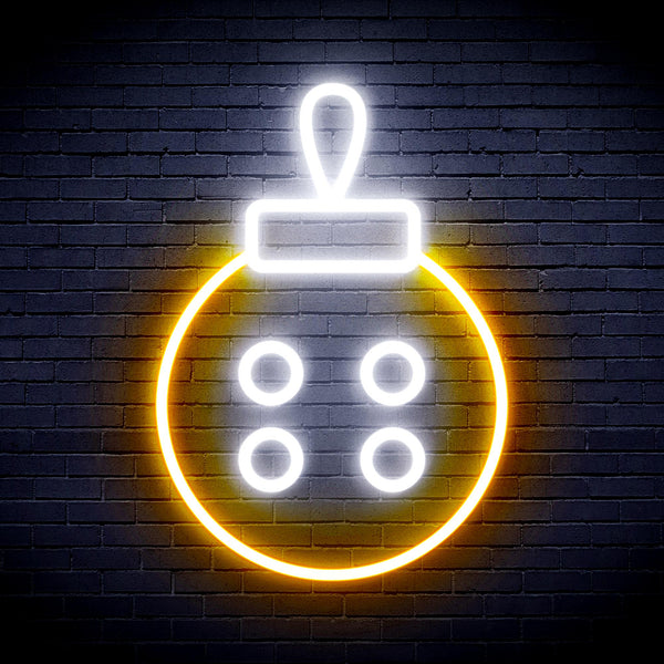 advpro-christmas-tree-ornament-ultra-bright-led-neon-sign-fnu0120 - White & Golden Yellow