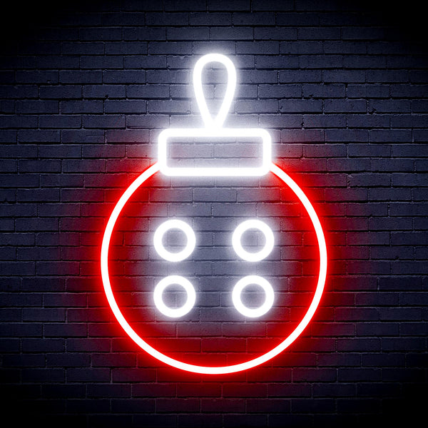 advpro-christmas-tree-ornament-ultra-bright-led-neon-sign-fnu0120 - White & Red