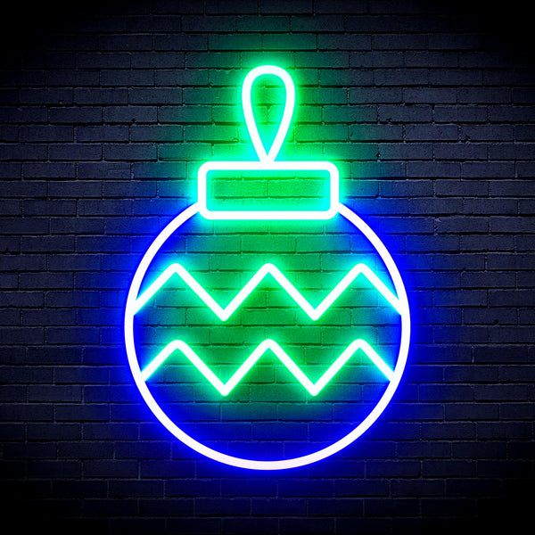 advpro-christmas-tree-ornament-ultra-bright-led-neon-sign-fnu0121 - Green & Blue