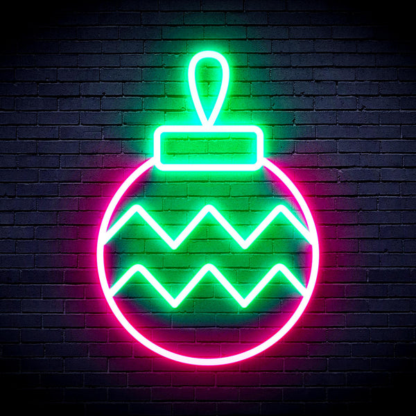 advpro-christmas-tree-ornament-ultra-bright-led-neon-sign-fnu0121 - Green & Pink