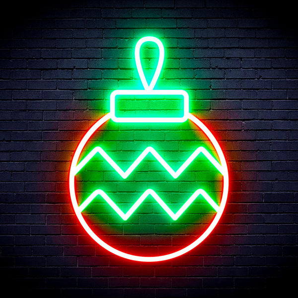 advpro-christmas-tree-ornament-ultra-bright-led-neon-sign-fnu0121 - Green & Red