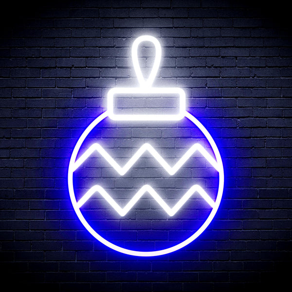 advpro-christmas-tree-ornament-ultra-bright-led-neon-sign-fnu0121 - White & Blue