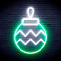 advpro-christmas-tree-ornament-ultra-bright-led-neon-sign-fnu0121 - White & Green
