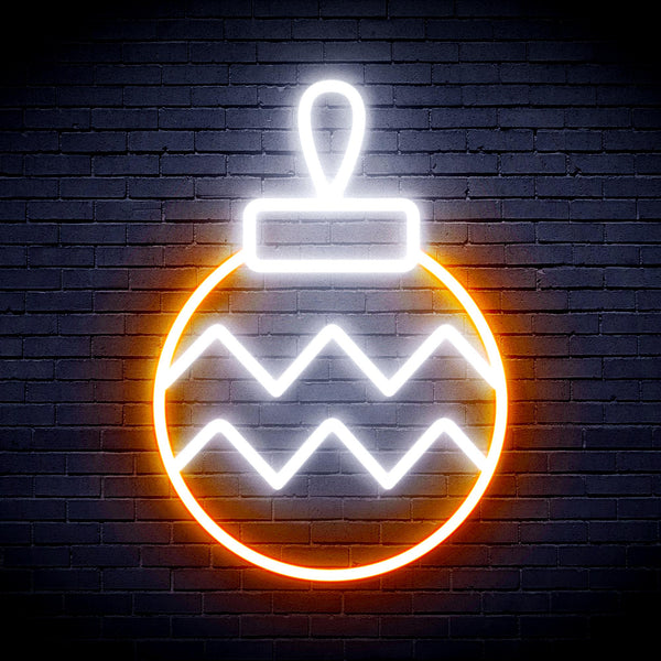 advpro-christmas-tree-ornament-ultra-bright-led-neon-sign-fnu0121 - White & Orange