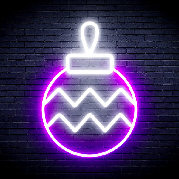 advpro-christmas-tree-ornament-ultra-bright-led-neon-sign-fnu0121 - White & Purple