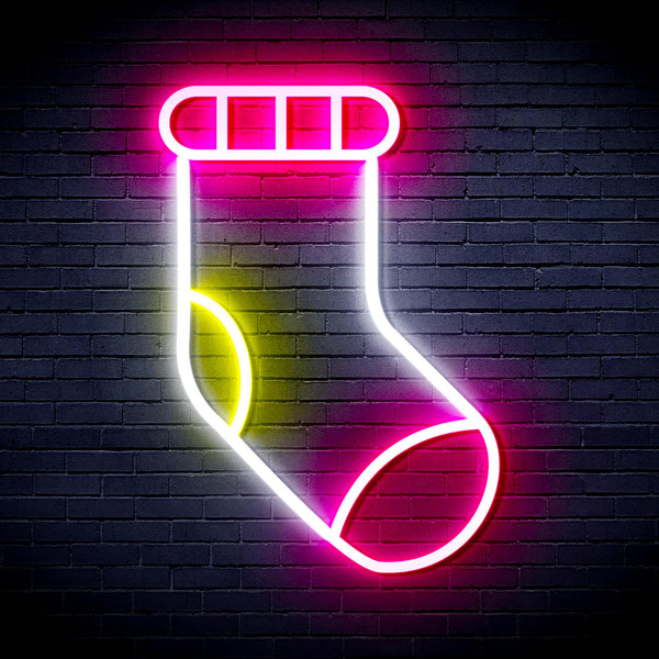 advpro-christmas-sock-ultra-bright-led-neon-sign-fnu0123 - Multi-Color 1