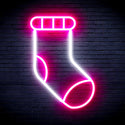 advpro-christmas-sock-ultra-bright-led-neon-sign-fnu0123 - White & Pink