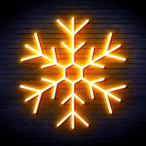 advpro-snowflake-ultra-bright-led-neon-sign-fnu0125 - Golden Yellow