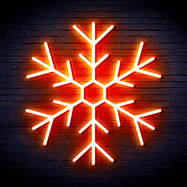 advpro-snowflake-ultra-bright-led-neon-sign-fnu0125 - Orange