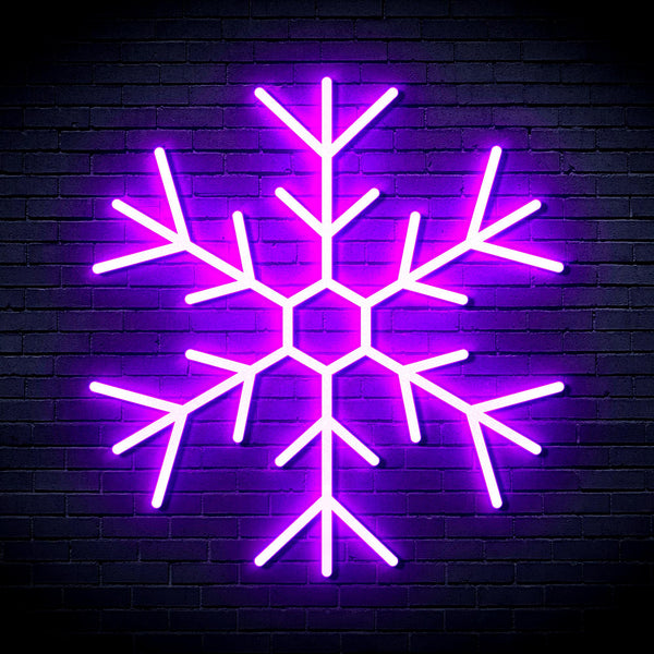 advpro-snowflake-ultra-bright-led-neon-sign-fnu0125 - Purple