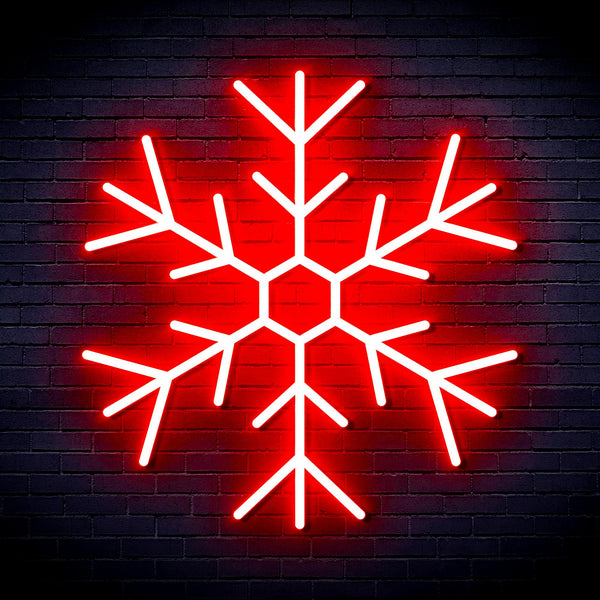 advpro-snowflake-ultra-bright-led-neon-sign-fnu0125 - Red