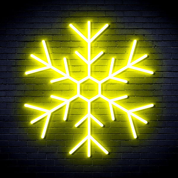 advpro-snowflake-ultra-bright-led-neon-sign-fnu0125 - Yellow