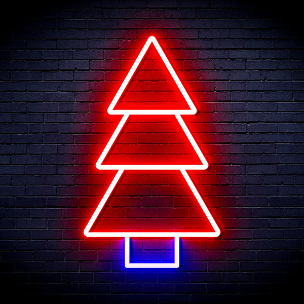 advpro-christmas-tree-ultra-bright-led-neon-sign-fnu0129 - Red & Blue