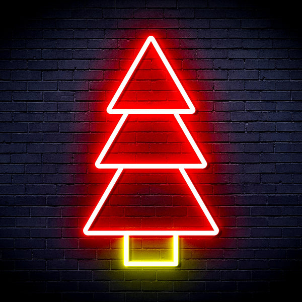 advpro-christmas-tree-ultra-bright-led-neon-sign-fnu0129 - Red & Yellow