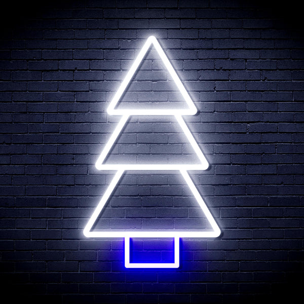 advpro-christmas-tree-ultra-bright-led-neon-sign-fnu0129 - White & Blue