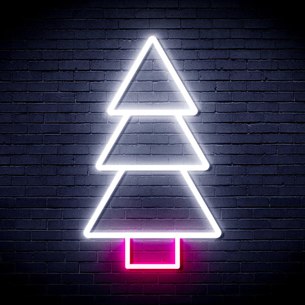 advpro-christmas-tree-ultra-bright-led-neon-sign-fnu0129 - White & Pink