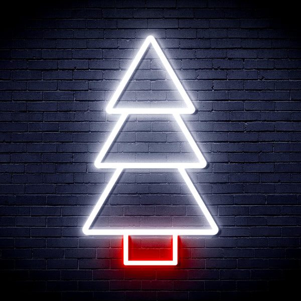 advpro-christmas-tree-ultra-bright-led-neon-sign-fnu0129 - White & Red