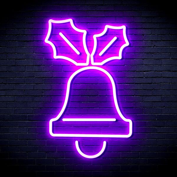 advpro-jingle-bell-ultra-bright-led-neon-sign-fnu0130 - Purple