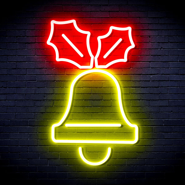 advpro-jingle-bell-ultra-bright-led-neon-sign-fnu0130 - Red & Yellow