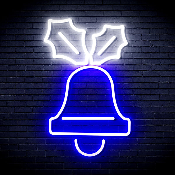 advpro-jingle-bell-ultra-bright-led-neon-sign-fnu0130 - White & Blue