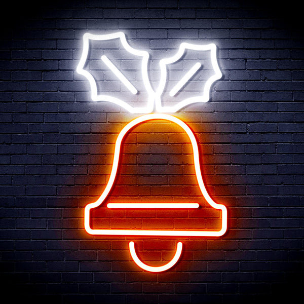 advpro-jingle-bell-ultra-bright-led-neon-sign-fnu0130 - White & Orange