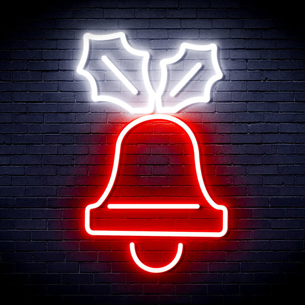 advpro-jingle-bell-ultra-bright-led-neon-sign-fnu0130 - White & Red