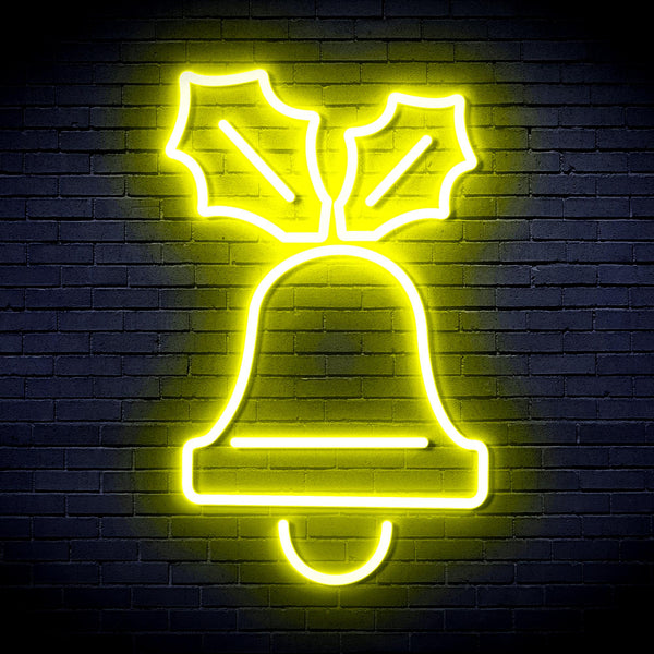 advpro-jingle-bell-ultra-bright-led-neon-sign-fnu0130 - Yellow