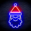 advpro-santa-claus-face-ultra-bright-led-neon-sign-fnu0131 - Blue & Red