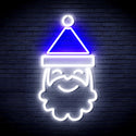 advpro-santa-claus-face-ultra-bright-led-neon-sign-fnu0131 - White & Blue