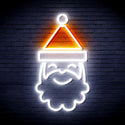 advpro-santa-claus-face-ultra-bright-led-neon-sign-fnu0131 - White & Orange