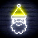 advpro-santa-claus-face-ultra-bright-led-neon-sign-fnu0131 - White & Yellow