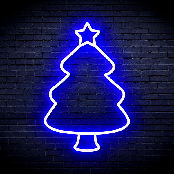 advpro-christmas-tree-ultra-bright-led-neon-sign-fnu0132 - Blue