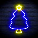 advpro-christmas-tree-ultra-bright-led-neon-sign-fnu0132 - Blue & Yellow