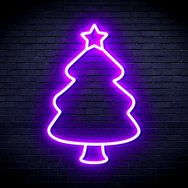 advpro-christmas-tree-ultra-bright-led-neon-sign-fnu0132 - Purple