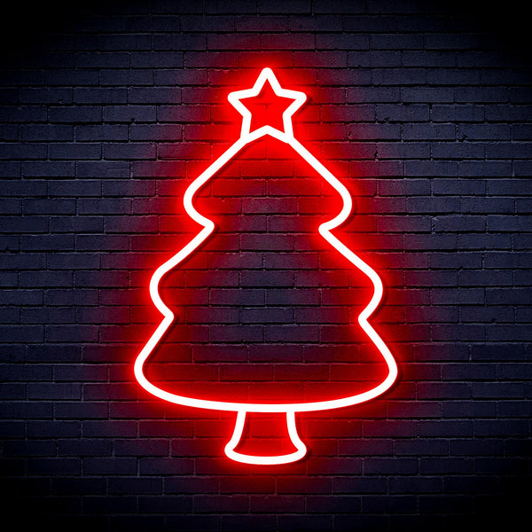 advpro-christmas-tree-ultra-bright-led-neon-sign-fnu0132 - Red