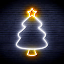 advpro-christmas-tree-ultra-bright-led-neon-sign-fnu0132 - White & Golden Yellow