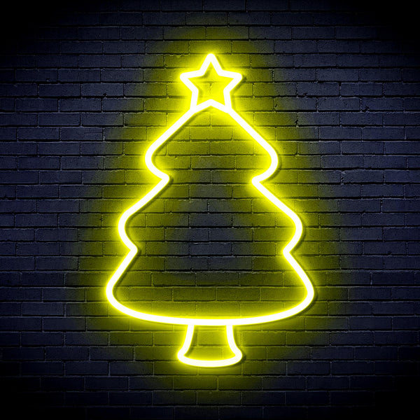 advpro-christmas-tree-ultra-bright-led-neon-sign-fnu0132 - Yellow