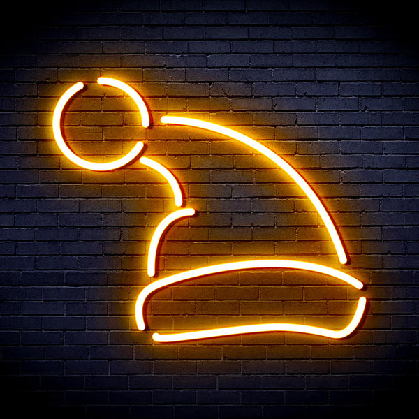 advpro-christmas-hat-ultra-bright-led-neon-sign-fnu0133 - Golden Yellow