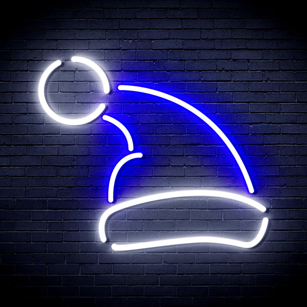 advpro-christmas-hat-ultra-bright-led-neon-sign-fnu0133 - White & Blue